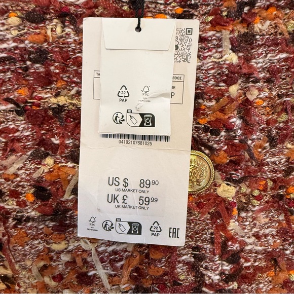 ZARA structured knit cardigan NWT - Picture 5 of 13